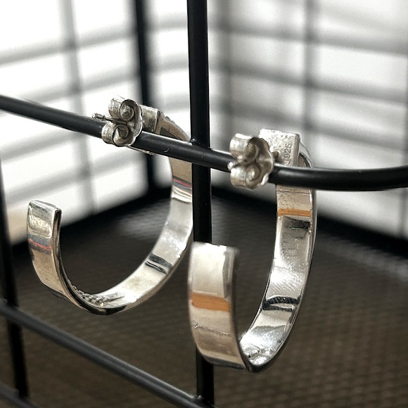 Silver Hoops - Picture 3 of 3